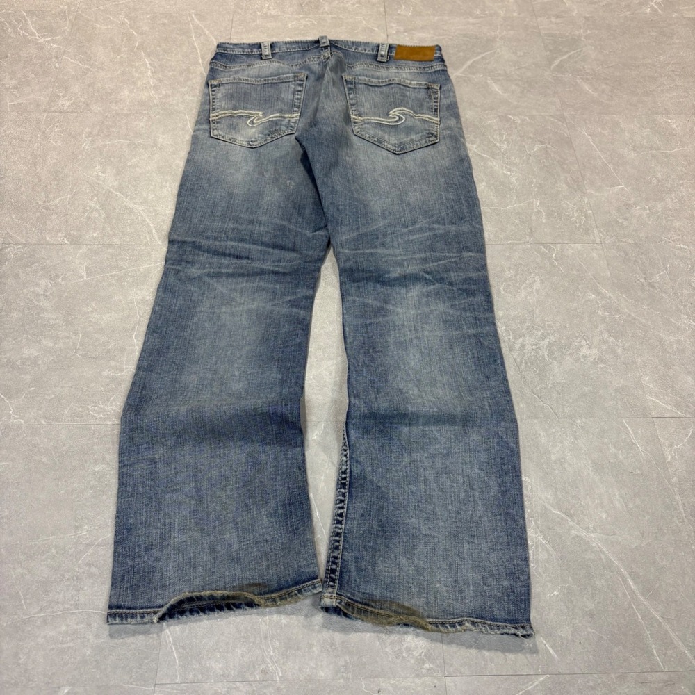 Silver Jeans Co Zac Relaxed Straight Leg Jeans Blue M42408LDS270 Mens 32x32